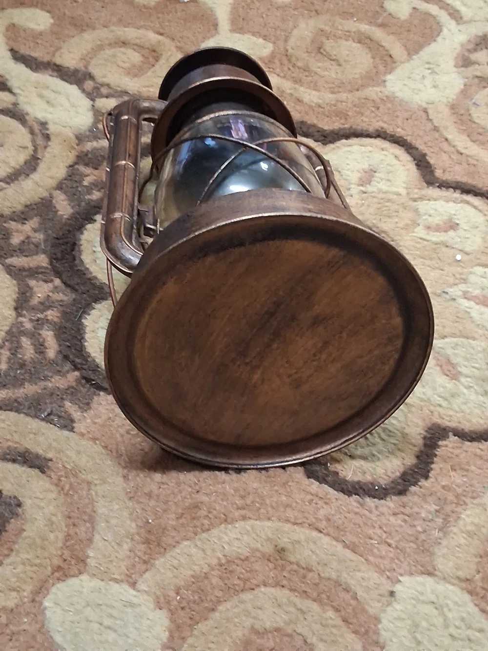 Antique-Style Bronze D Lite Kerosene railroad signaling Lantern - Home Accents